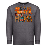 Charcoal Heather one thankful mama Premium Sweatshirt - RacoonDesign