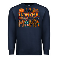 Navy one thankful mama Premium Sweatshirt - RacoonDesign