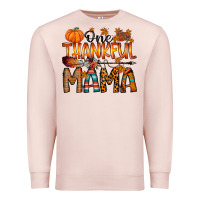 Pale Pink one thankful mama Premium Sweatshirt - RacoonDesign