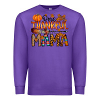 Purple one thankful mama Premium Sweatshirt - RacoonDesign
