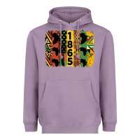 Lavender juneteenth 1865 brush stroke Heavyweight Hoodie - HRA Design Shop