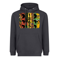 Smoke juneteenth 1865 brush stroke Heavyweight Hoodie - HRA Design Shop