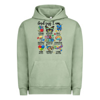 Pigment Oil Green god says  am autism Urban Hoodie - MaliasSmallBusiness