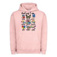 Pigment Salmon god says  am autism Urban Hoodie - MaliasSmallBusiness