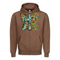 Chestnut faith sunflower cross Zipper Hoodie - Zillion Design Studio