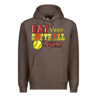 Coffee Eat Sleep Softball Repeat Premium Hoodie - LillyAllenDesigns
