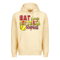 Pina Colada Eat Sleep Softball Repeat Premium Hoodie - LillyAllenDesigns