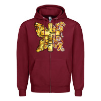 Burgundy faith child cancer cross Zipper Hoodie - Zillion Design Studio