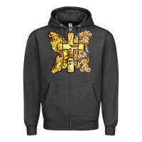 Charcoal Heather faith child cancer cross Zipper Hoodie - Zillion Design Studio