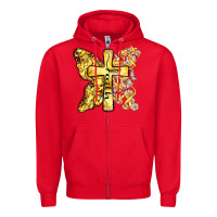 Red faith child cancer cross Zipper Hoodie - Zillion Design Studio