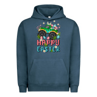 Pigment Midnight Navy easter monster truck Urban Hoodie - MaliasSmallBusiness