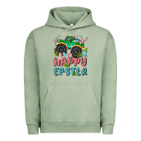 Pigment Oil Green easter monster truck Urban Hoodie - MaliasSmallBusiness