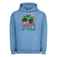 Pigment Pebble Blue easter monster truck Urban Hoodie - MaliasSmallBusiness