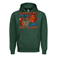 Sports Green diamonds are a girls best friend basketball Zipper Hoodie - texasbilliewilder