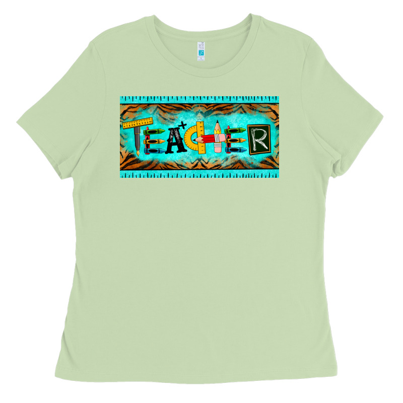 Teacher License Plate Ladies Tee by BarkalooDesign | Teevron