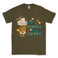 Army Green half human half coffee Classic Tee - texasbilliewilder