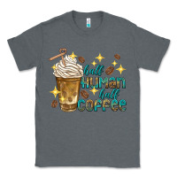 Charcoal Heather half human half coffee Classic Tee - texasbilliewilder