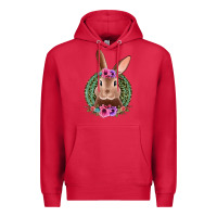 Cardinal western leopard and flowers easter bunny Premium Hoodie - Jasminsmagicworld
