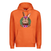 Carrot western leopard and flowers easter bunny Premium Hoodie - Jasminsmagicworld