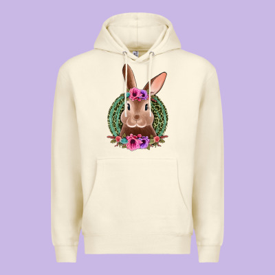 Western Leopard And Flowers Easter Bunny Premium Hoodie Designed By Jasminsmagicworld