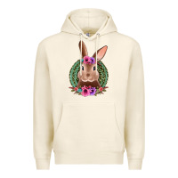Tofu western leopard and flowers easter bunny Premium Hoodie - Jasminsmagicworld