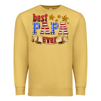 Antique Gold best papa ever Premium Sweatshirt - HRA Design Shop