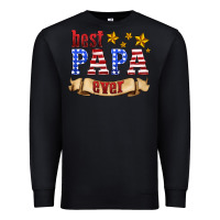 Black best papa ever Premium Sweatshirt - HRA Design Shop