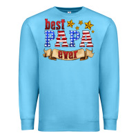 Ocean Blue best papa ever Premium Sweatshirt - HRA Design Shop