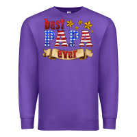 Purple best papa ever Premium Sweatshirt - HRA Design Shop