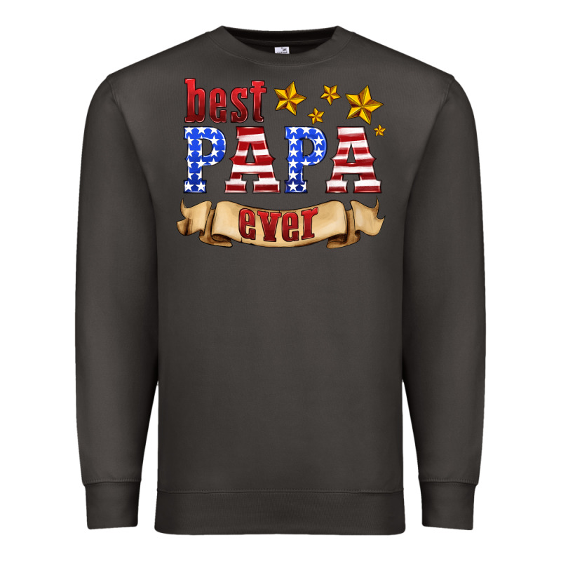 Best Papa Ever Premium Sweatshirt by HRA Design Shop | Teevron