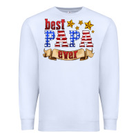 White best papa ever Premium Sweatshirt - HRA Design Shop