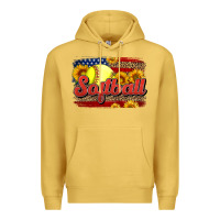 Antique Gold Western American Flag Softball Premium Hoodie - LillyAllenDesigns