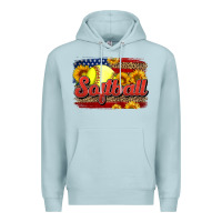 Blue Mist Western American Flag Softball Premium Hoodie - LillyAllenDesigns