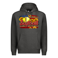 Charcoal Heather Western American Flag Softball Premium Hoodie - LillyAllenDesigns