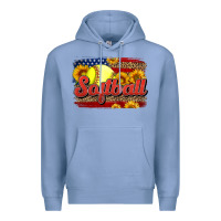 Western American Flag Softball Premium Hoodie | Teevron