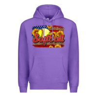 Purple Western American Flag Softball Premium Hoodie - LillyAllenDesigns