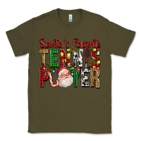 Army Green Santa's Favorite Tennis Player For Christmas Classic Tee - FaDigitalArtStudio