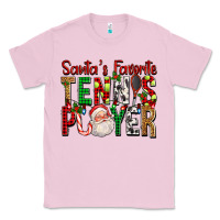 Bubblegum Pink Santa's Favorite Tennis Player For Christmas Classic Tee - FaDigitalArtStudio