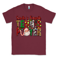 Burgundy Santa's Favorite Tennis Player For Christmas Classic Tee - FaDigitalArtStudio
