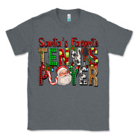 Charcoal Heather Santa's Favorite Tennis Player For Christmas Classic Tee - FaDigitalArtStudio