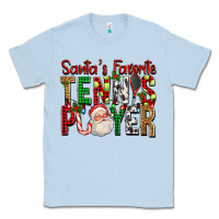 Dusty Blue Santa's Favorite Tennis Player For Christmas Classic Tee - FaDigitalArtStudio