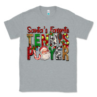 Heather Grey Santa's Favorite Tennis Player For Christmas Classic Tee - FaDigitalArtStudio