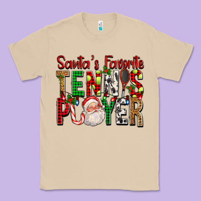Santa's Favorite Tennis Player For Christmas Classic Tee Designed By Fadigitalartstudio