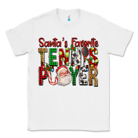 White Santa's Favorite Tennis Player For Christmas Classic Tee - FaDigitalArtStudio