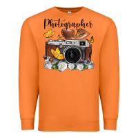 Carrot photographer floral butterfly film roll vintage camera Premium Sweatshirt - FaDigitalArtStudio