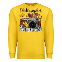 Lemon photographer floral butterfly film roll vintage camera Premium Sweatshirt - FaDigitalArtStudio