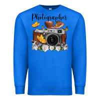 True Royal photographer floral butterfly film roll vintage camera Premium Sweatshirt - FaDigitalArtStudio