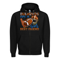 Black diamonds are a girls best friend football Zipper Hoodie - texasbilliewilder