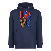 Navy Love sunflower Heavyweight Hoodie - Neo Western