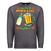 Charcoal Heather our first father's day together Premium Sweatshirt - HRA Design Shop